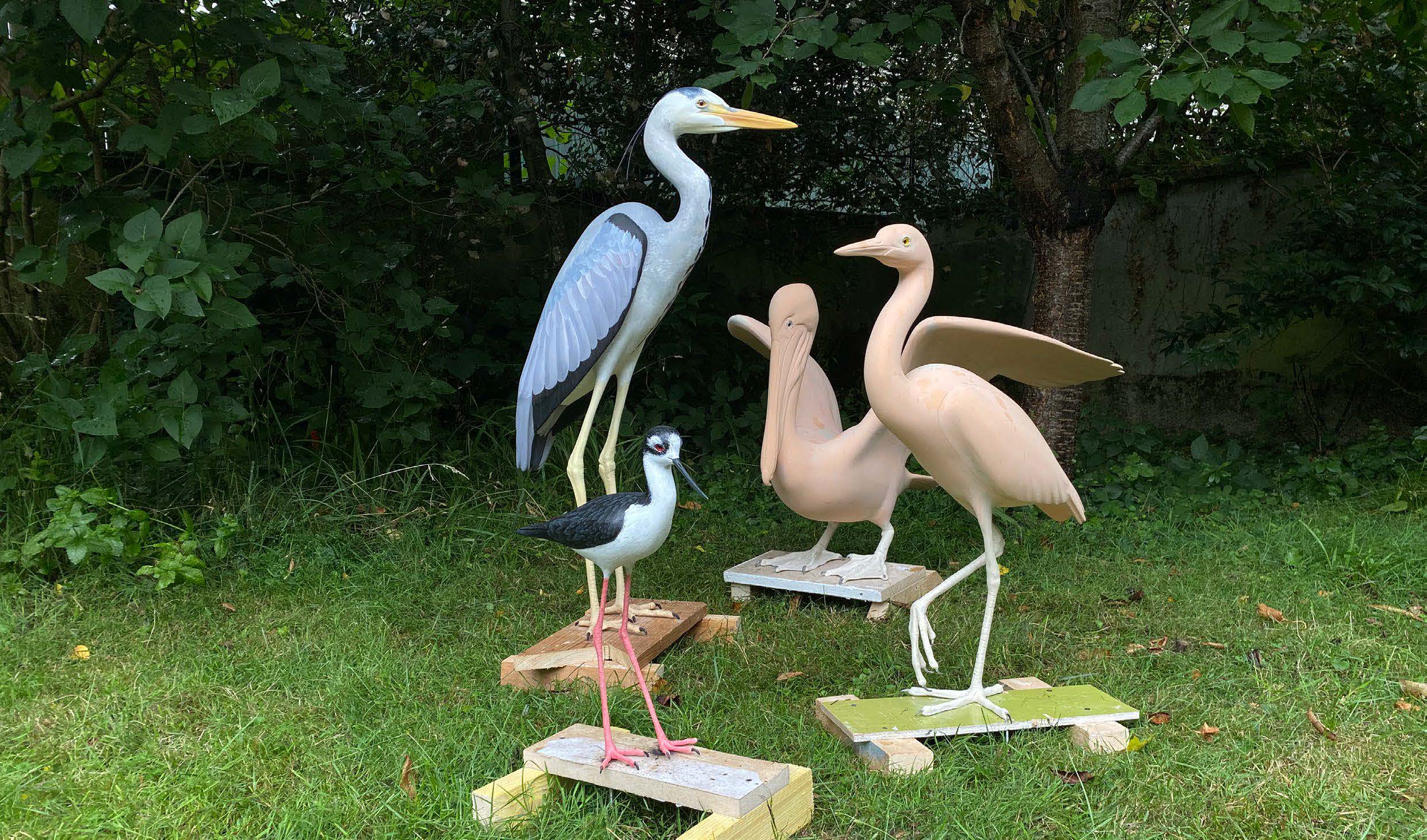 Les sculptures animales en cours de finalisation | The animal sculptures under construction