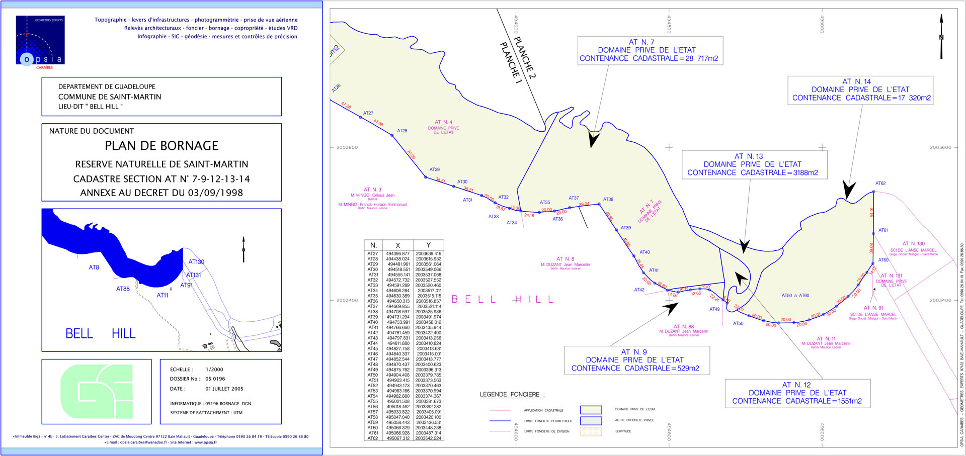 Plan de bornage - Bell Hill