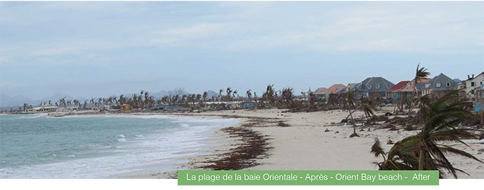 La plage de la baie Orientale - Après - Orient Bay beach - After