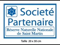 This sticker identifies the partners of the Réserve Naturelle